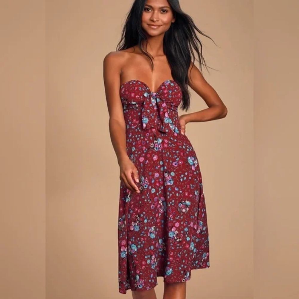 NWT lulus tube top dress with bow sz small